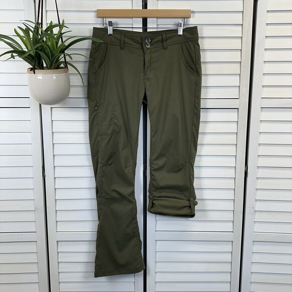 Prana Halle Convertible Hiking Pant Slate Green‎ Roll Up Outdoor Womens Size 6 - Picture 1 of 10